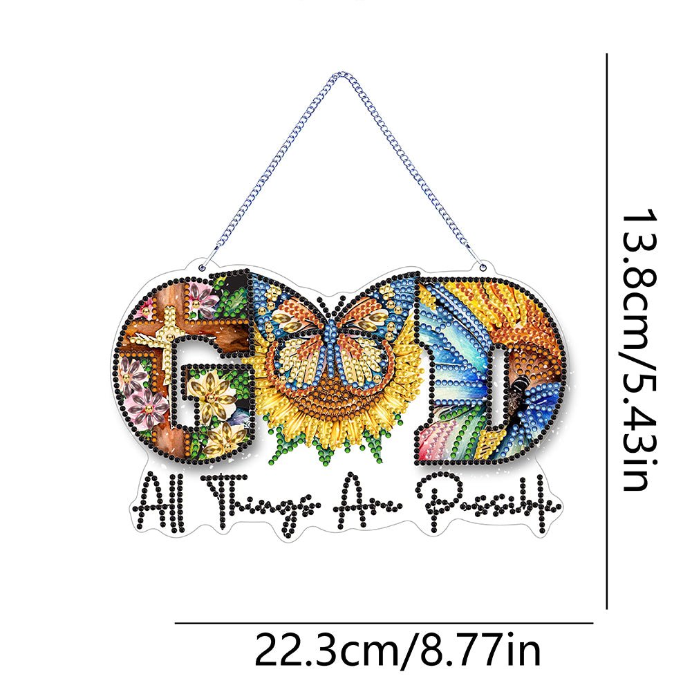 Acrylic Diamond Painting Hanging Pendant Sunflower Diamond Painting Home Decor