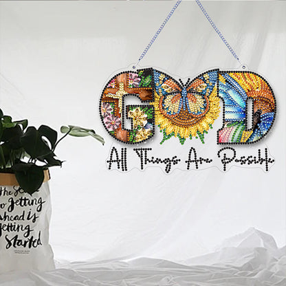 Acrylic Diamond Painting Hanging Pendant Sunflower Diamond Painting Home Decor