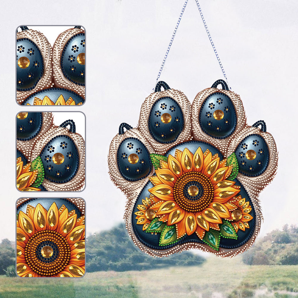 Acrylic Diamond Painting Hanging Pendant Sunflower Diamond Painting Home Decor
