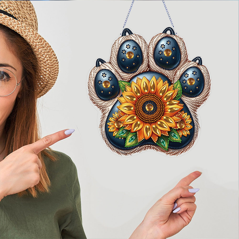 Acrylic Diamond Painting Hanging Pendant Sunflower Diamond Painting Home Decor