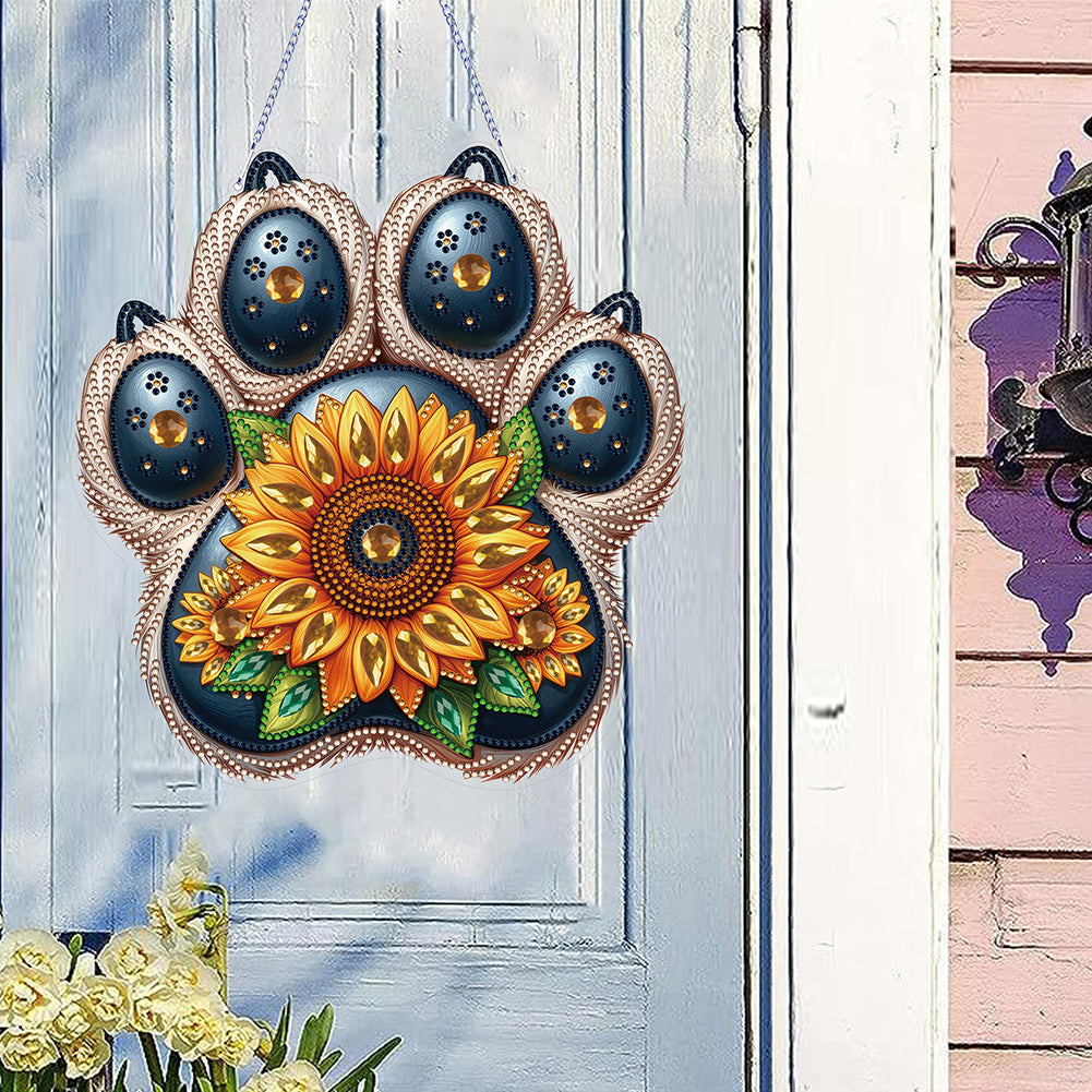 Acrylic Diamond Painting Hanging Pendant Sunflower Diamond Painting Home Decor