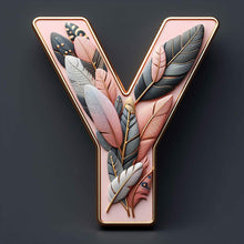 Load image into Gallery viewer, Diamond Painting - Full Round - Letter Y (40*40CM)
