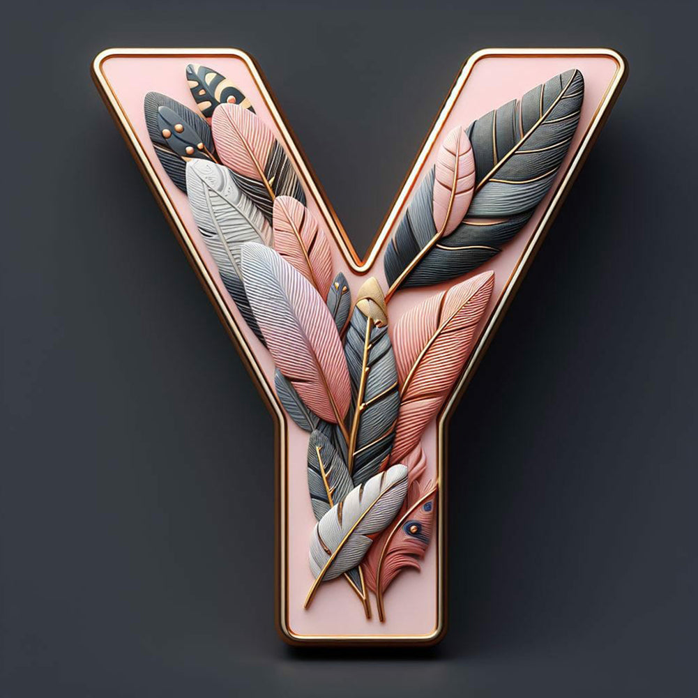 Diamond Painting - Full Round - Letter Y (40*40CM)