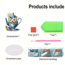 Load image into Gallery viewer, Acrylic Special Shaped Flower Cup Table Top Diamond Painting Ornament Kits Decor
