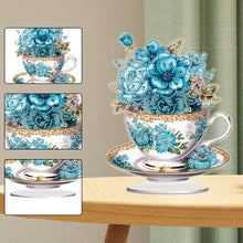 Load image into Gallery viewer, Acrylic Special Shaped Flower Cup Table Top Diamond Painting Ornament Kits Decor
