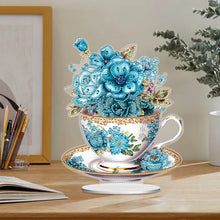Load image into Gallery viewer, Acrylic Special Shaped Flower Cup Table Top Diamond Painting Ornament Kits Decor
