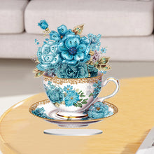 Load image into Gallery viewer, Acrylic Special Shaped Flower Cup Table Top Diamond Painting Ornament Kits Decor

