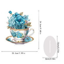 Load image into Gallery viewer, Acrylic Special Shaped Flower Cup Table Top Diamond Painting Ornament Kits Decor
