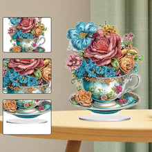 Load image into Gallery viewer, Acrylic Special Shaped Flower Cup Table Top Diamond Painting Ornament Kits Decor
