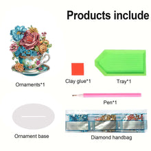 Load image into Gallery viewer, Acrylic Special Shaped Flower Cup Table Top Diamond Painting Ornament Kits Decor
