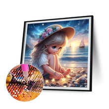 Load image into Gallery viewer, Diamond Painting - Full Round - little girl on the beach (30*30CM)
