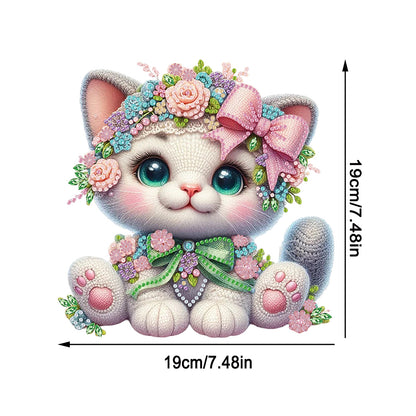 Acrylic Special Shaped Kitten 5D DIY Diamond Art Tabletop Decorations for Adults