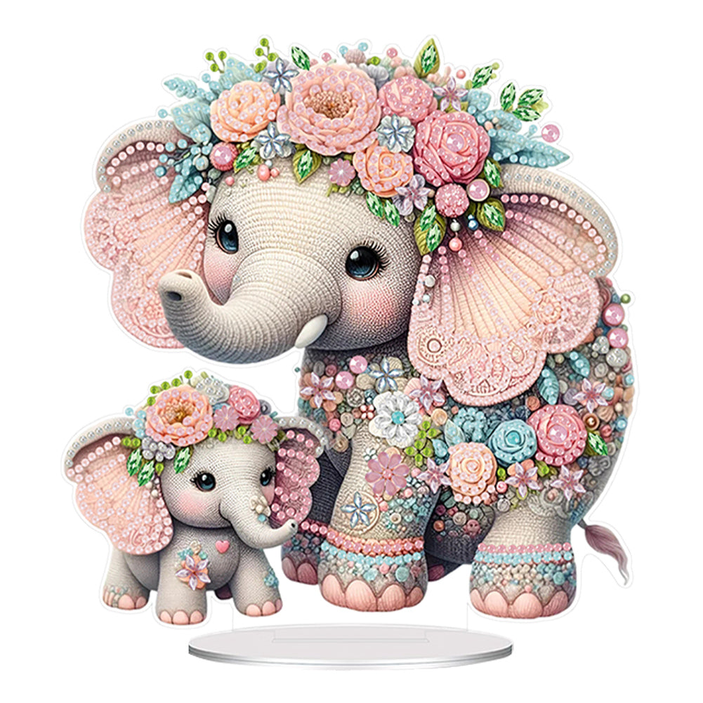 Acrylic Special Shaped Needle Elephant 5D DIY Diamond Art Tabletop Decorations