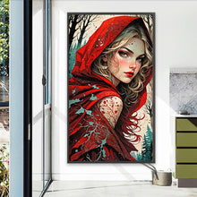 Load image into Gallery viewer, AB Diamond Painting - Full Round - red hooded girl (40*70CM)
