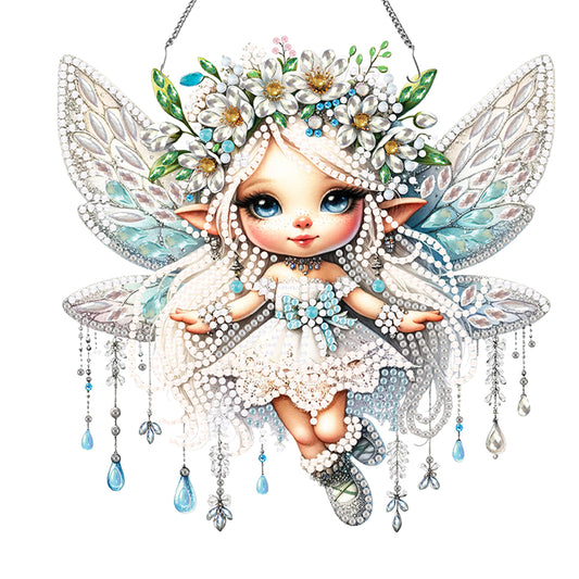 Spring Fairy Diamond Painting Hanging Pendant Home Decor (Grapefruit Flower)