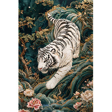 Load image into Gallery viewer, Diamond Painting - Full Round - Embroidery style white tiger (40*60CM)
