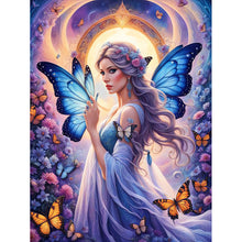 Load image into Gallery viewer, Diamond Painting - Full Round - butterfly girl (40*50CM)
