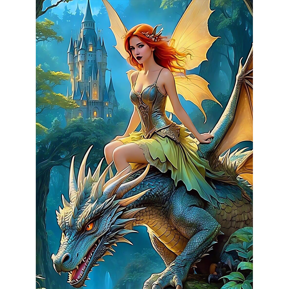 Diamond Painting - Full Round - Dragon Girl (40*50CM)
