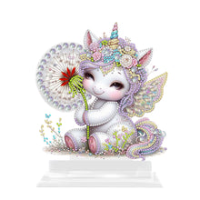 Load image into Gallery viewer, Acrylic Unicorn Table Top Diamond Painting Ornament Kit Bedroom Table Decoration
