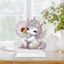 Load image into Gallery viewer, Acrylic Unicorn Table Top Diamond Painting Ornament Kit Bedroom Table Decoration
