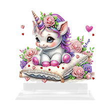 Load image into Gallery viewer, Acrylic Unicorn Table Top Diamond Painting Ornament Kit Bedroom Table Decoration
