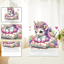 Load image into Gallery viewer, Acrylic Unicorn Table Top Diamond Painting Ornament Kit Bedroom Table Decoration
