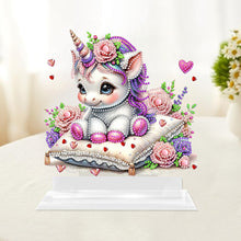 Load image into Gallery viewer, Acrylic Unicorn Table Top Diamond Painting Ornament Kit Bedroom Table Decoration
