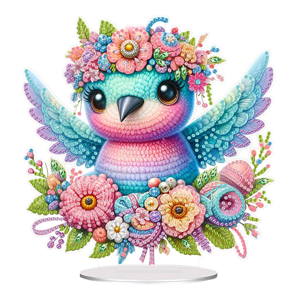 Cute Bird Special Shaped Diamond Painting Desktop Ornaments Kit Home Table Decor