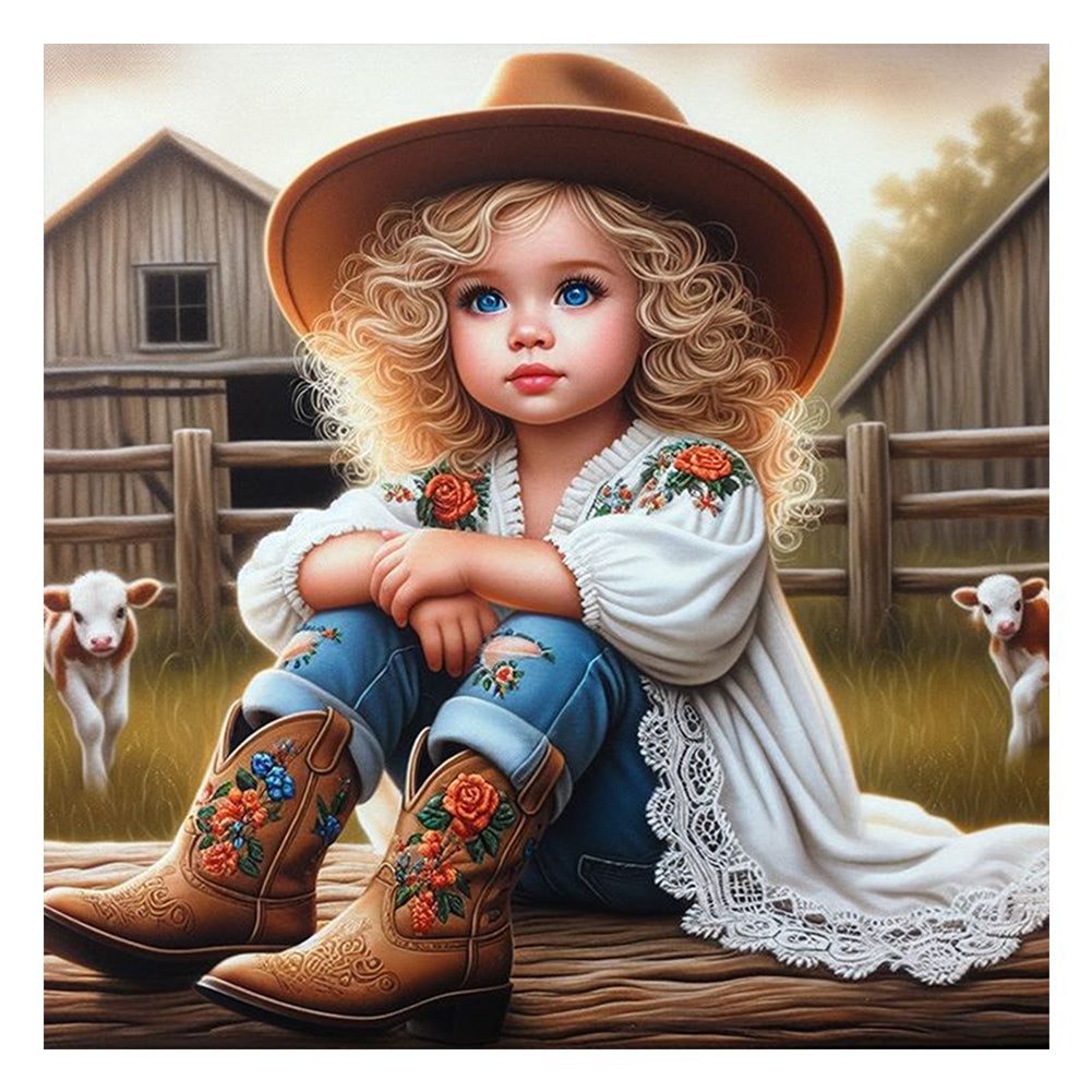Diamond Painting - Full Round - cowgirl (40*40CM)