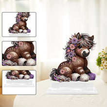 Load image into Gallery viewer, Acrylic Pony Table Top Diamond Painting Ornament Kits Bedroom Table Decoration
