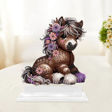 Load image into Gallery viewer, Acrylic Pony Table Top Diamond Painting Ornament Kits Bedroom Table Decoration

