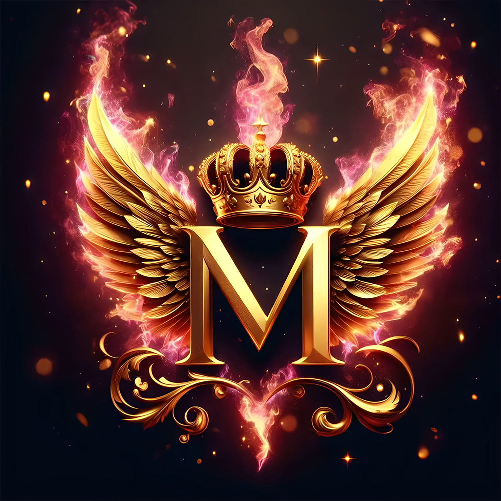 Diamond Painting - Full Round - wings letters (30*30CM)