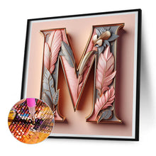 Load image into Gallery viewer, Diamond Painting - Full Round - feather letters (40*40CM)
