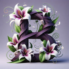 Load image into Gallery viewer, Diamond Painting - Full Round - flower letters (40*40CM)
