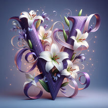 Load image into Gallery viewer, Diamond Painting - Full Round - flower letters (40*40CM)
