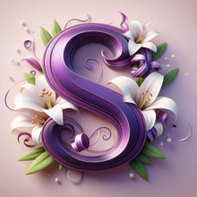 Load image into Gallery viewer, Diamond Painting - Full Round - flower letters (40*40CM)
