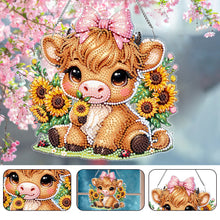 Load image into Gallery viewer, Acrylic Cow Diamond Dots Art Ornament Diamond Art Window Pendants for Home Decor
