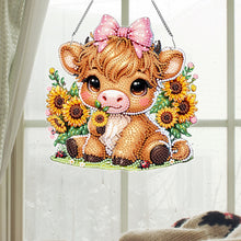 Load image into Gallery viewer, Acrylic Cow Diamond Dots Art Ornament Diamond Art Window Pendants for Home Decor
