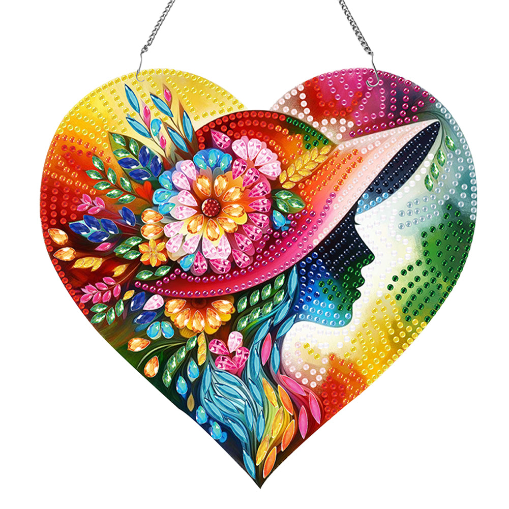 Acrylic Special Shaped Figure Silhouette 5D DIY Diamond Art Hanging Decorations