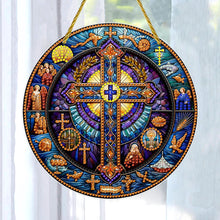 Load image into Gallery viewer, Double Sided Cross Hanging Diamond Art Kits Diamond Painting Hanging Decorations
