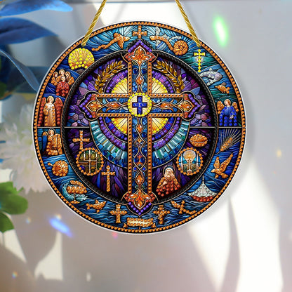 Double Sided Cross Hanging Diamond Art Kits Diamond Painting Hanging Decorations