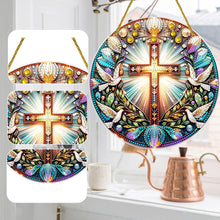 Load image into Gallery viewer, Double Sided Cross Hanging Diamond Art Kits Diamond Painting Hanging Decorations
