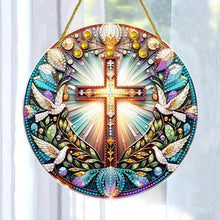 Load image into Gallery viewer, Double Sided Cross Hanging Diamond Art Kits Diamond Painting Hanging Decorations
