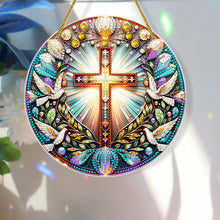 Load image into Gallery viewer, Double Sided Cross Hanging Diamond Art Kits Diamond Painting Hanging Decorations
