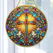 Load image into Gallery viewer, Double Sided Cross Hanging Diamond Art Kits Diamond Painting Hanging Decorations
