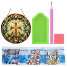 Load image into Gallery viewer, Double Sided Cross Hanging Diamond Art Kits Diamond Painting Hanging Decorations
