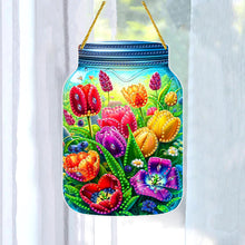 Load image into Gallery viewer, Double Sided Special Shaped Flower In Bottle Hanging Diamond Art Kits Home Decor
