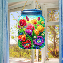 Load image into Gallery viewer, Double Sided Special Shaped Flower In Bottle Hanging Diamond Art Kits Home Decor
