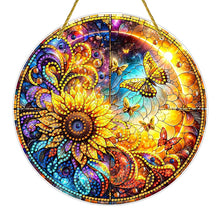 Load image into Gallery viewer, Double Sided Special Shaped Glitter Sunflower 5D DIY Diamond Art Hanging Decor
