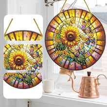 Load image into Gallery viewer, Double Sided Special Shaped Glitter Sunflower 5D DIY Diamond Art Hanging Decor
